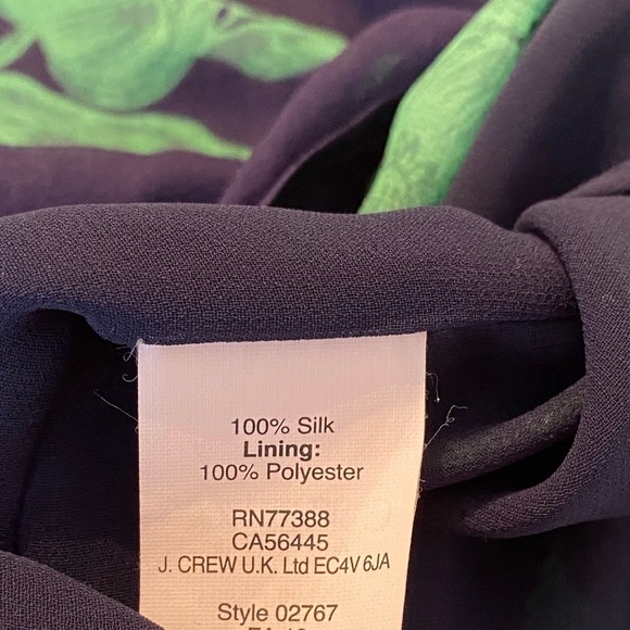 J. Crew 100% Silk Chiffon Ruffle Neck  Top - 2 - Picture 7 of 15